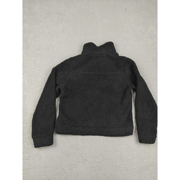 Andree By Unit Jacket Womens Small Black Sherpa Fleece Button Front Collared - Picture 4 of 7